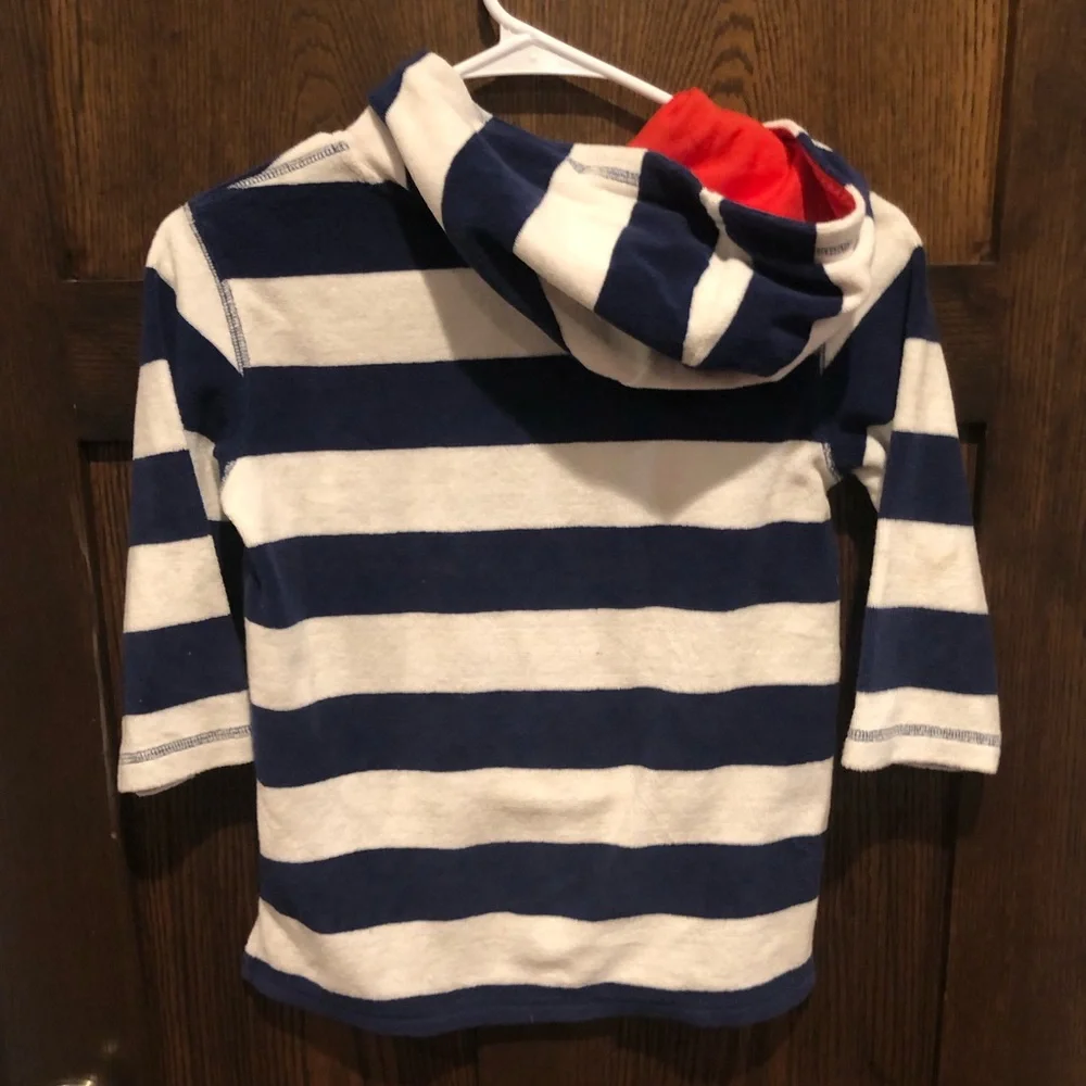 Mini Boden terry cloth swimsuit hooded coverup 4/5t